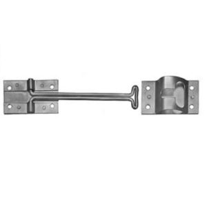 6" T-Wire Door Holder with Female Receiver Zinc